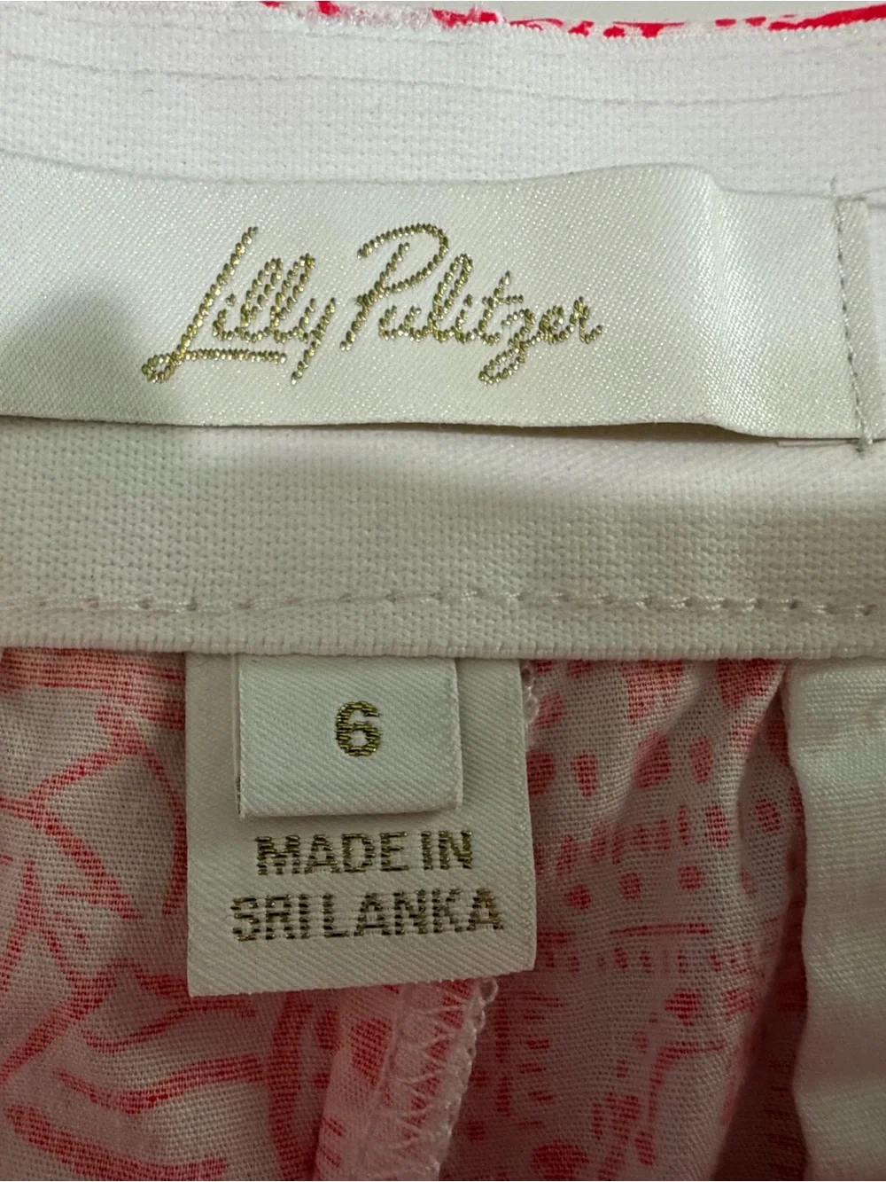 Lilly Pulitzer Gretchen Shorts Miner Red Seaside Harbour Size 6 Nautical 🐚🐚🐚